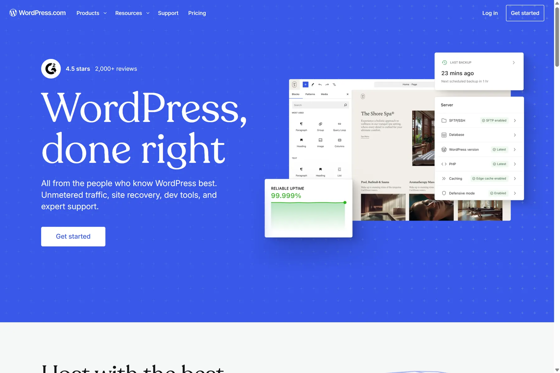 Wordpress website.